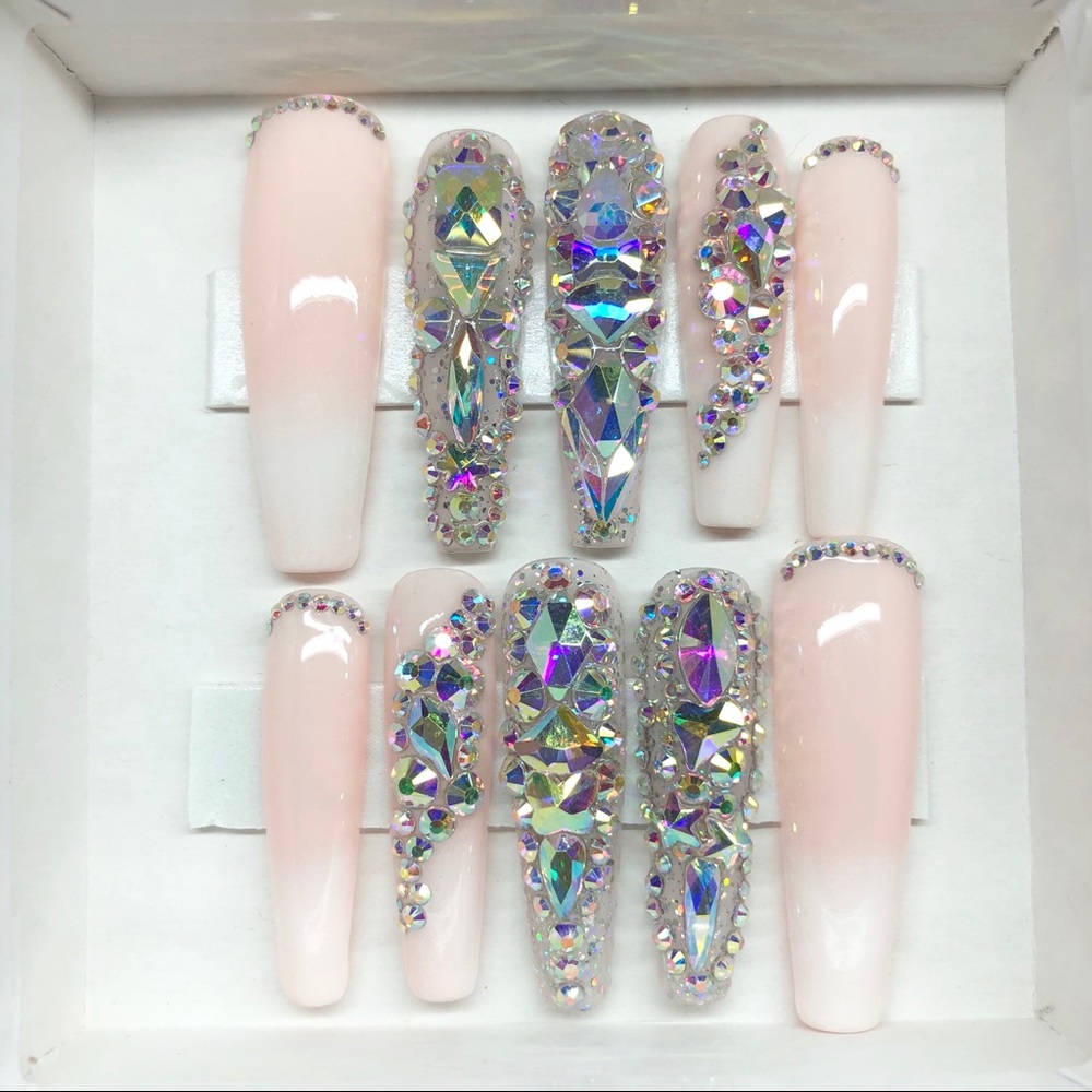 SPARKLE - GEL PRESS ON NAILS - XXL BALLERINA - Picture 4 of 8